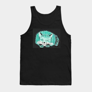 Happy fox acrylic painting Tank Top